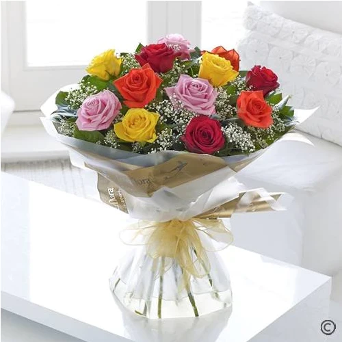 Heavenly Mixed Rose Hand Tied Bouquet