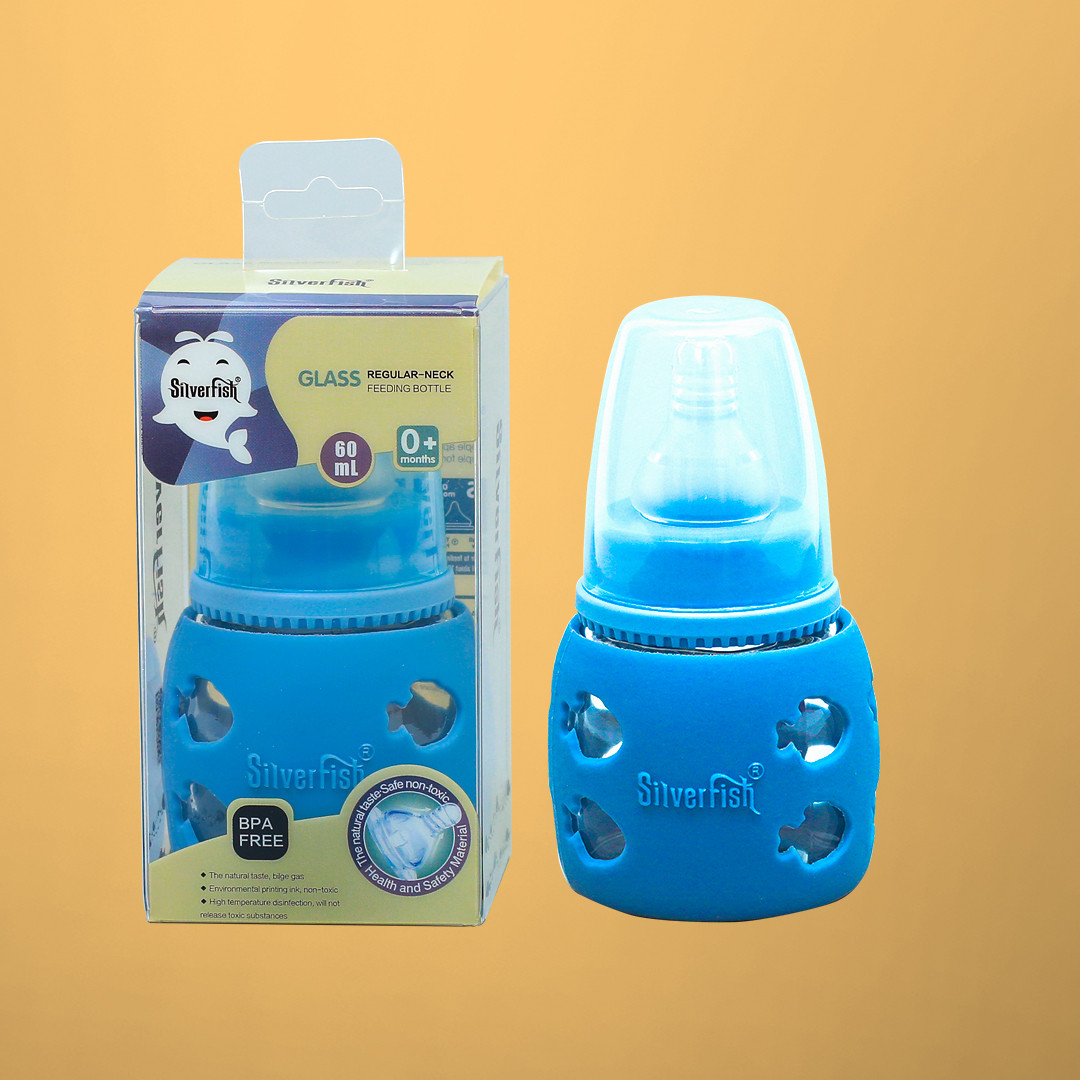 Concord Silverfish baby feeding bottle - Glass 60 ml