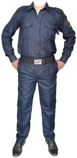LCT Uniform's Men's Security Guard Uniform Shirt&Pant- Full Sleeve - Large