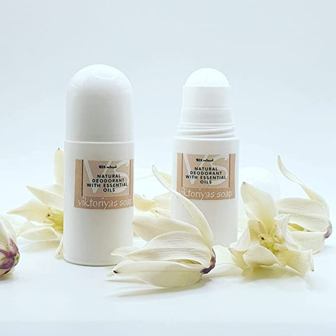Viktoriya Natural Deodorant for Women and Men, Aluminum Free with Baking Soda, Probiotics