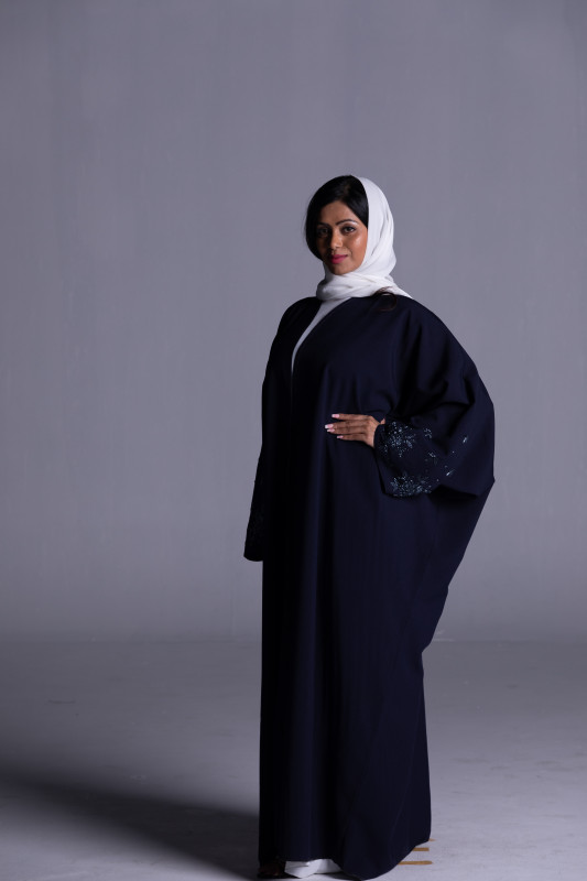 Arabic Butterfly Abaya made with Linen Fabric and added some beads on sleeves. AB1026