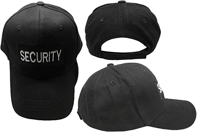 LCT Uniforms Security Guard Officer Cap hat Embroidered Black,
