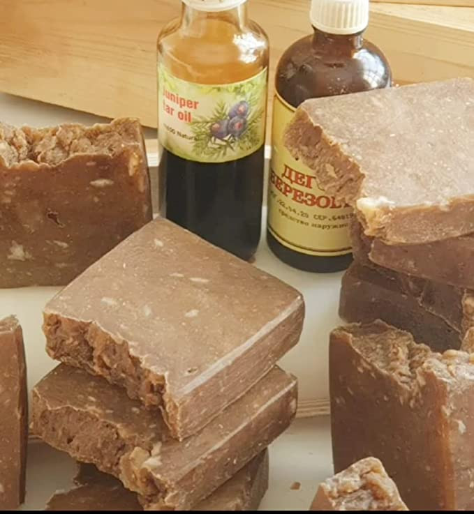 Viktoriya Tar Soap 3 Pack | The Original Men’s Bar Soap With Natural Tar and Pine Oils | All Natural Soap Bar with No Harsh Chemicals. ( 95-gm)