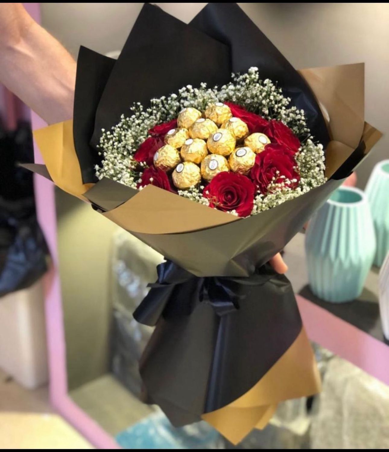 Ferrero and Roses Bouquet