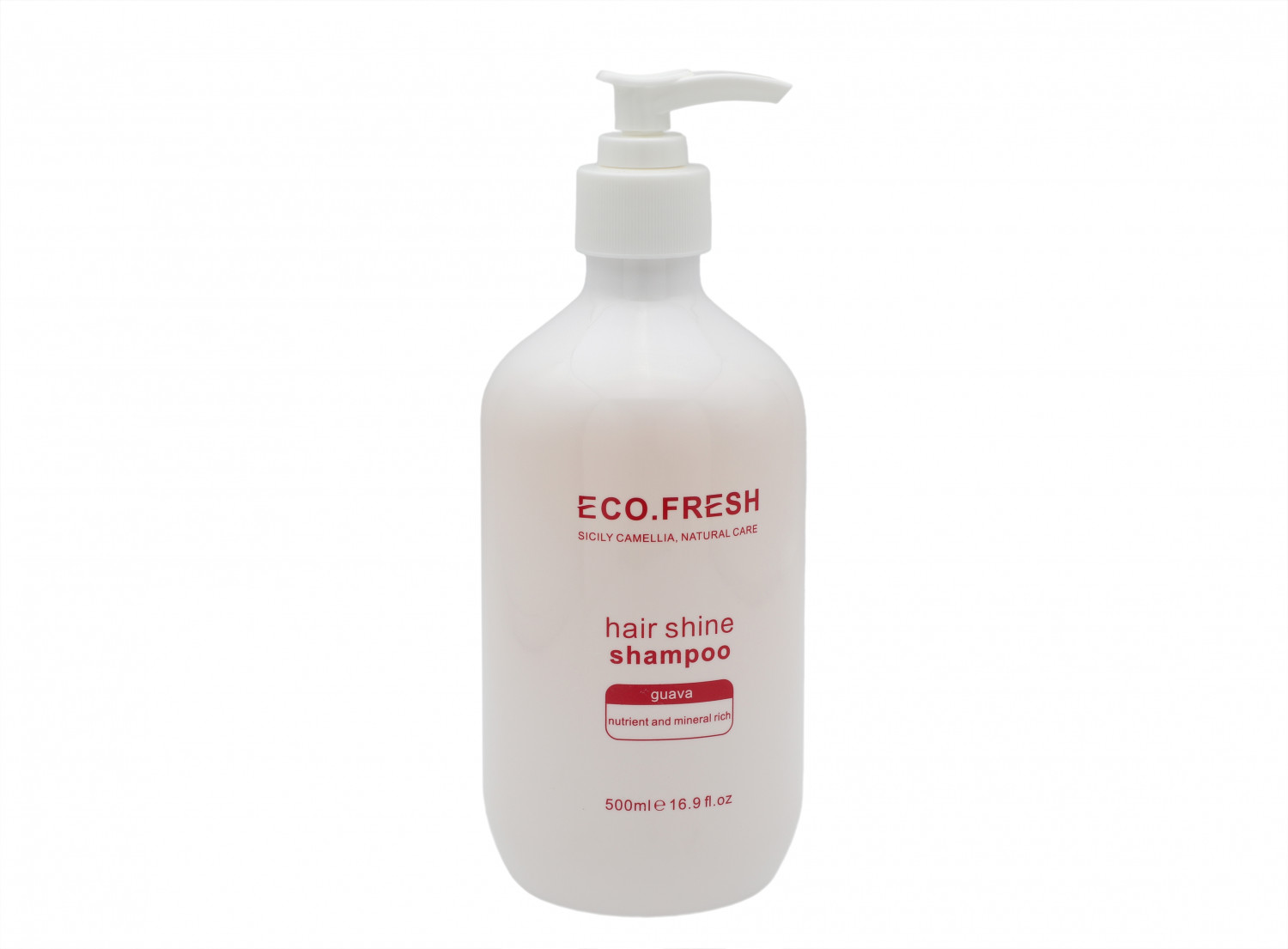 685-Sicily Camellia by Eco. Fresh Hair Shampoo 500ml in bottle.