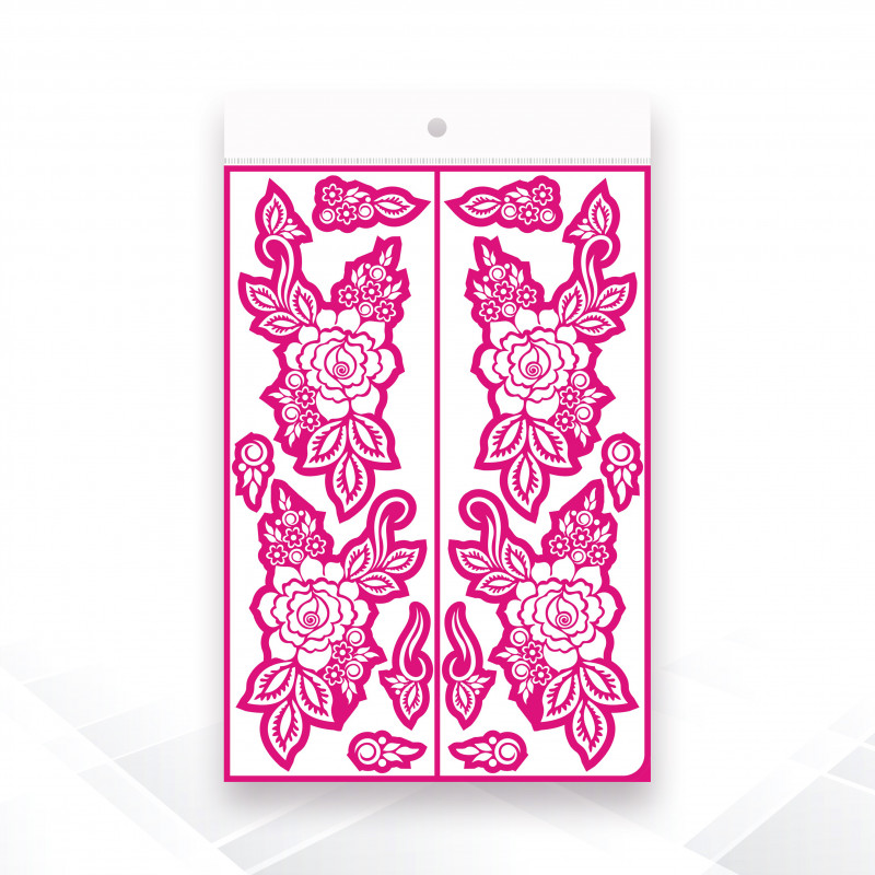 alfan henna sticker for two hands- A0041